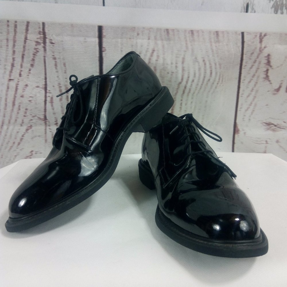 Bates Black Glossy Military, Prom, Wedding, Shoes